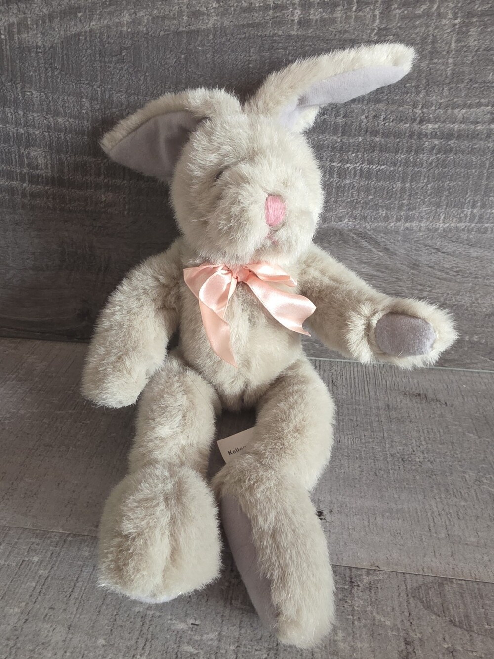 Kellogg Co Sasco 1997 Bunny Rabbit Tan Easter Plush Stuffed Animal Vtg 12" g41
